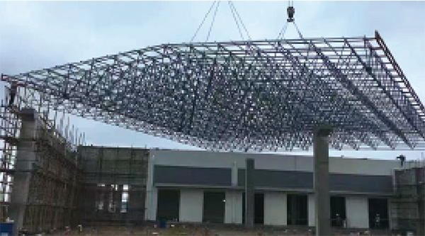 龙山高中报告厅、风雨操场屋面网架